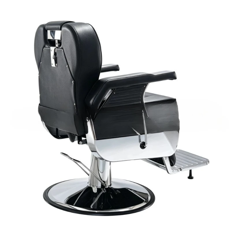 Classic Men's Barber Chair, Vintage Pompadour Shaving Chair, Luxury Button Tufted Salon Chair
