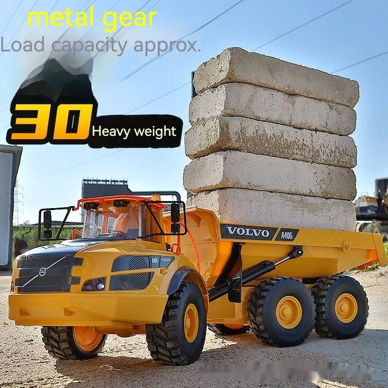 

Wireless Remote Control Vehicle Shuangying E591 Volvo Remote Control Articulated Dump Truck With Wire Rod Boy Toy Electric Engin