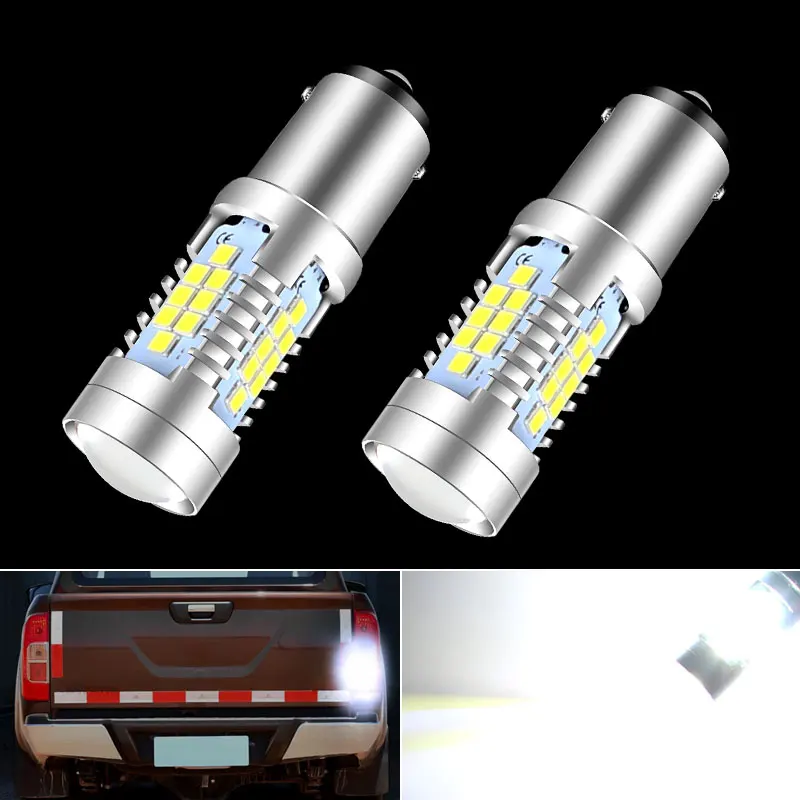 2pcs LED Reverse Light P21W BA15S Canbus Lamp For Nissan Almera Murano Navara NP300 D40 D23 NV200 NV250 NV400 Pathfinder R51