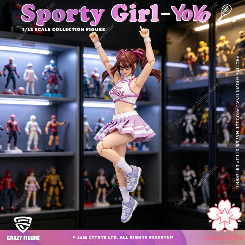 

【In Stock】Crazyfigure CFTOYS CRAZY FIGURE LT005 1/12 Sporty Girl-YoYo BODY Mobile Suit Girl Movable Action Figure Collection Toy