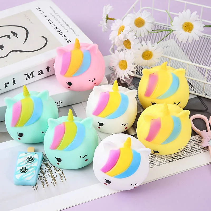 New Kids Bread Unicorn Pinching Joy Cute Cartoon Release Ball Slow Rebound Flour Stress Relief Toy Adult Gift