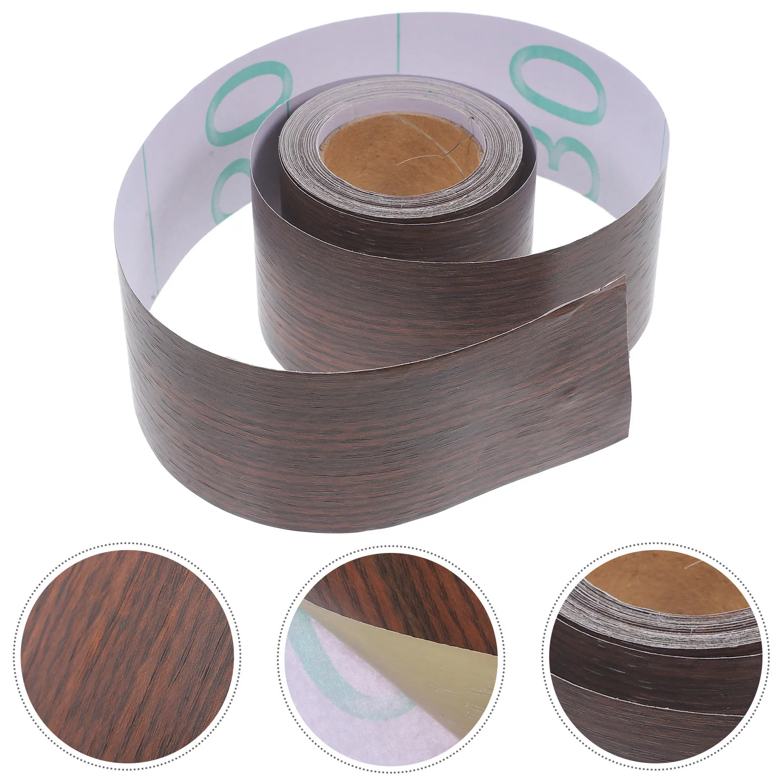 

1 Roll Wood Grain Tape Self-Adhesive Edge Banding For Cabinets Furniture Diy Decorative Trim Wear-Resistant Wall Molding Strip