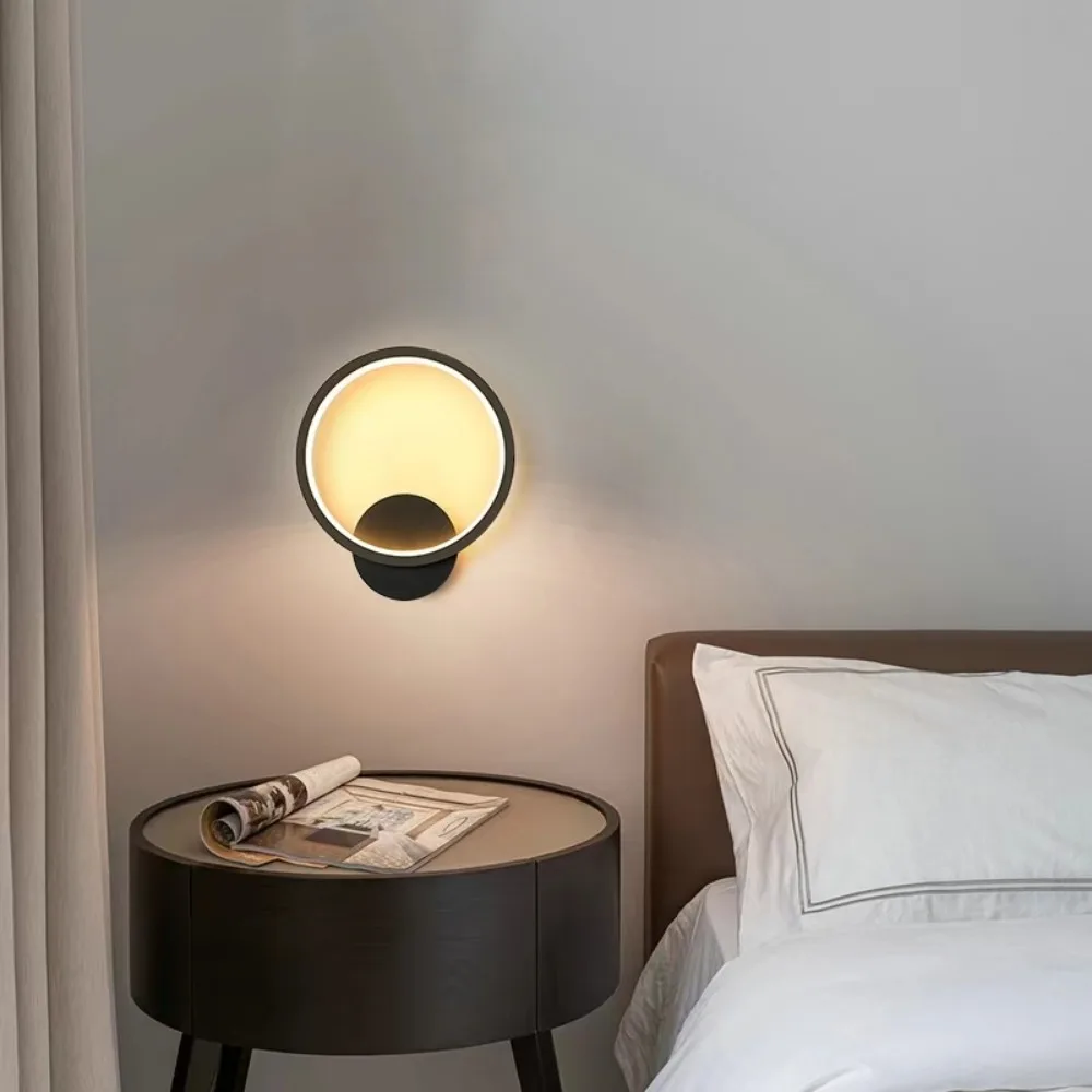 Wall Lamp Bedside Bedroom Minimalist Modern European American Style Living Room LED Staircase Corridor Lighting Fixtures