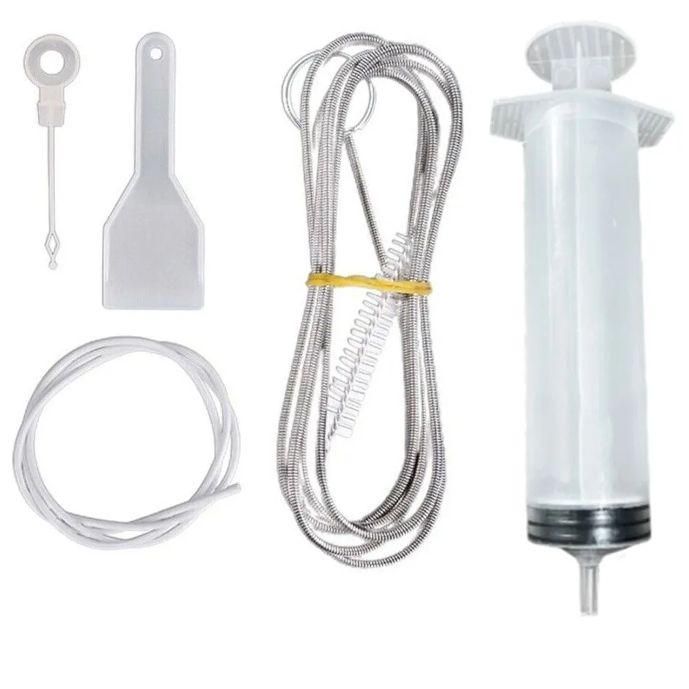 

5 шт., комплект для выемки холодильника, гибкая щетка для скраба для холодильника, многоразовая щетка для выемки сливного отверстия для холодильника, чистящий шприц, лопата