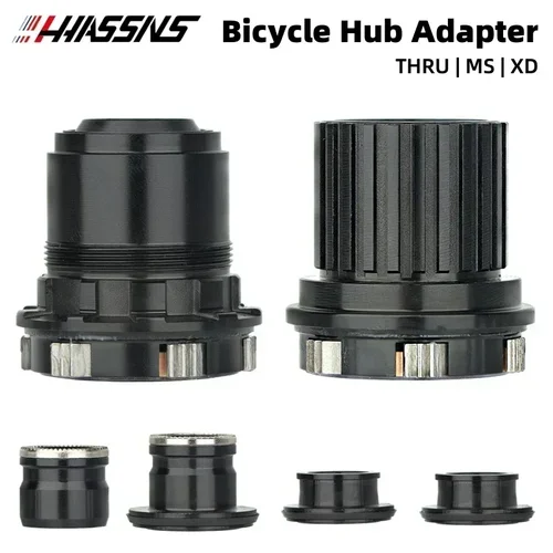 HASSNS PRO7 Adaptador de bujes de bicicleta HG/XD/MS Unidad de cuerpo de buje de bicicleta QR/THRU Endcap para 135X10 142X12 Accesorios de bicicleta