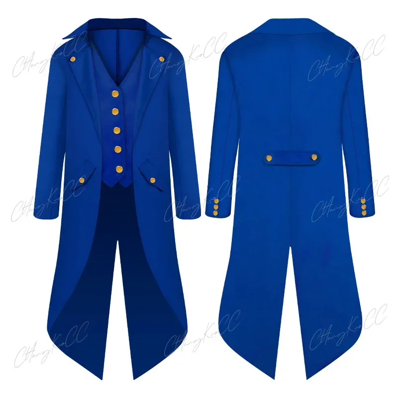 Kid Boy Middeleeuwse Victoriaanse Kostuum Smoking Gentlema Tailcoat Gotische Steampunk Trenchcoat Jurk Outfit Overjas Uniform Voor Jongen