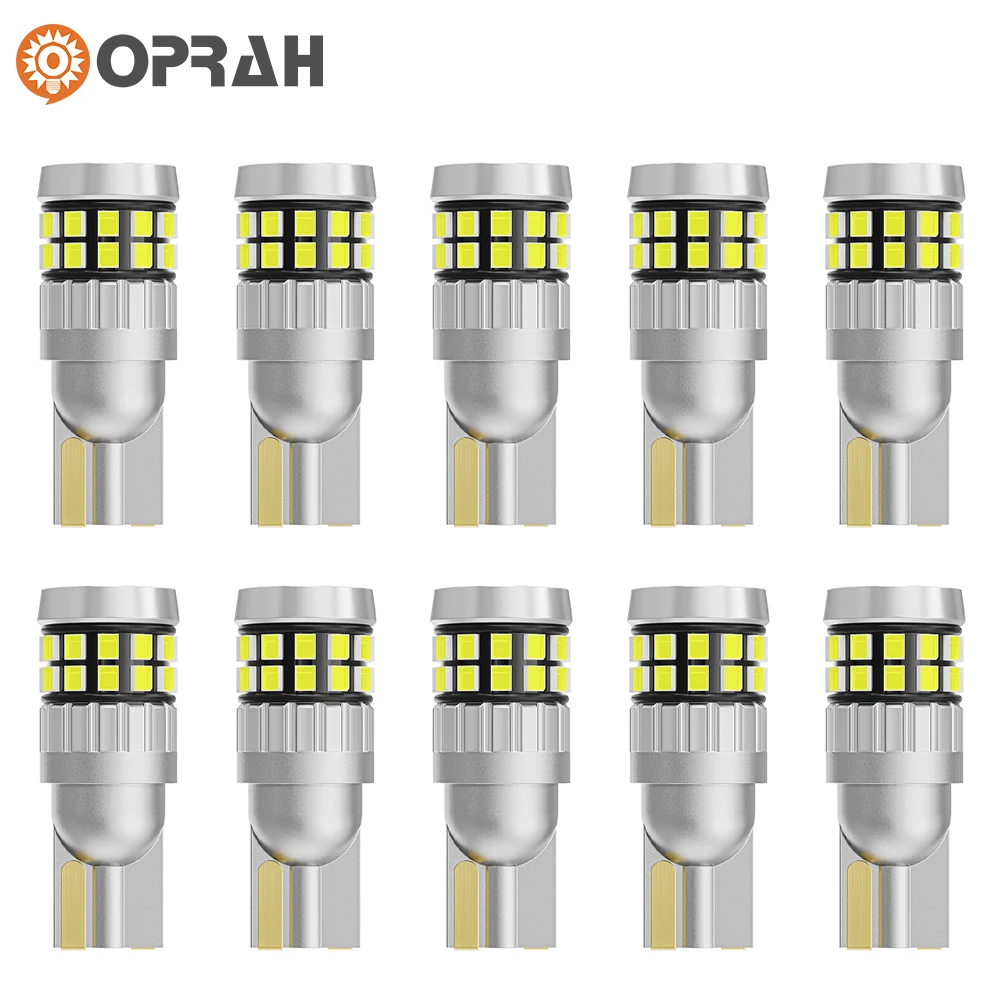 10pcs 12V 24V LED T10 W5W 194 168 Car Truck Signal Lights Canbus 2016SMD No Error Side Parking DRL Lamps Dome Reading Bulb Diode