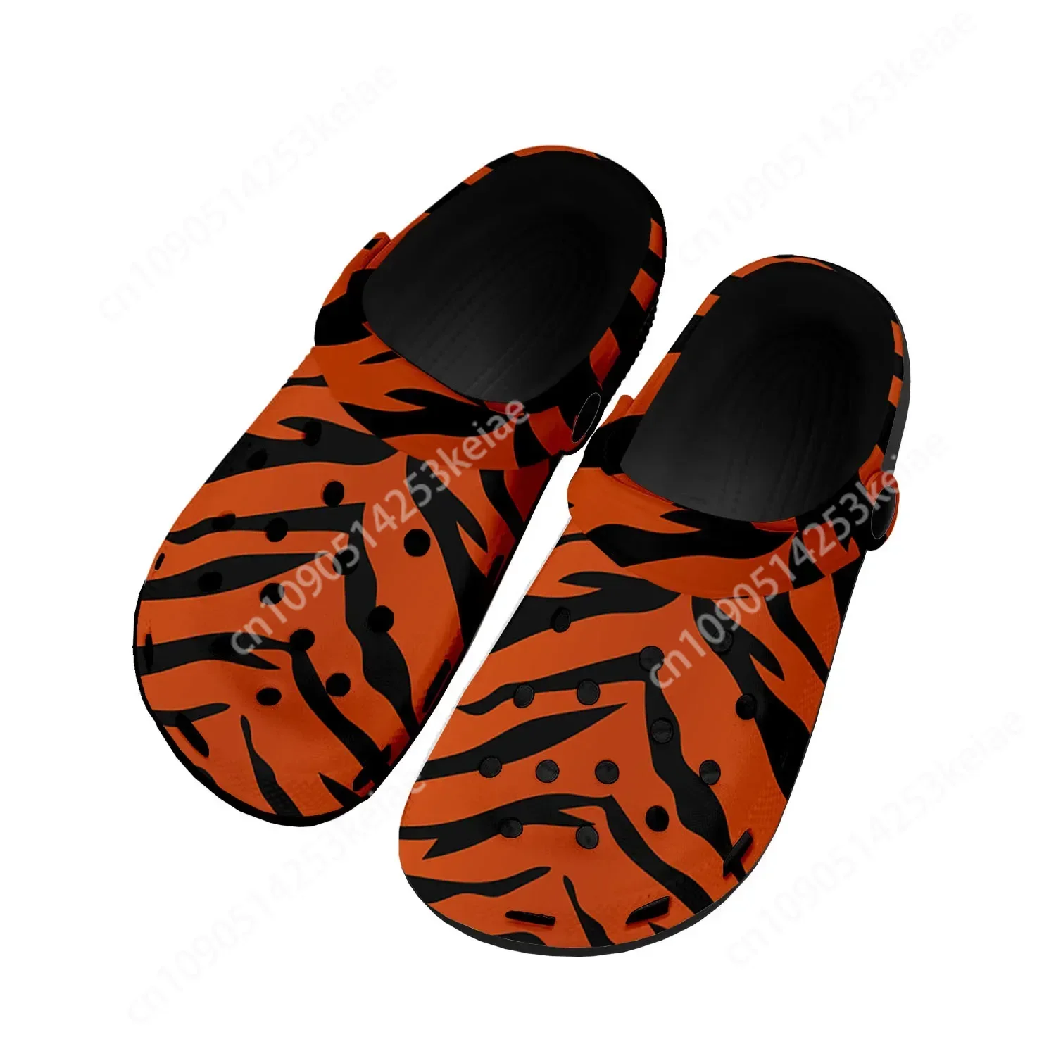 Tiger Stripe 3D Print Home Clogs Custom Water Shoes Mens Womens Teenager Tide Printed Causal Shoe Breathable Beach Hole Slippers