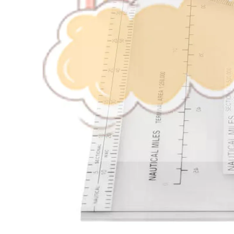1Pcs 360-Degree Rotating Aviation Plotter Slide Ruler ABS Aviation Flight GPS Plotter Used For Training