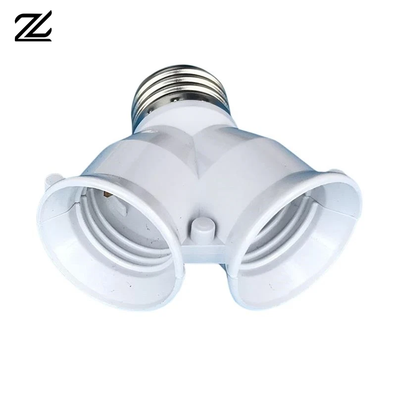 Light Lamp Bulb Socket Creative E27 To 2-e27 Lamp Holder Extender Splitter Converter Plug High Quality Copper Contact Household