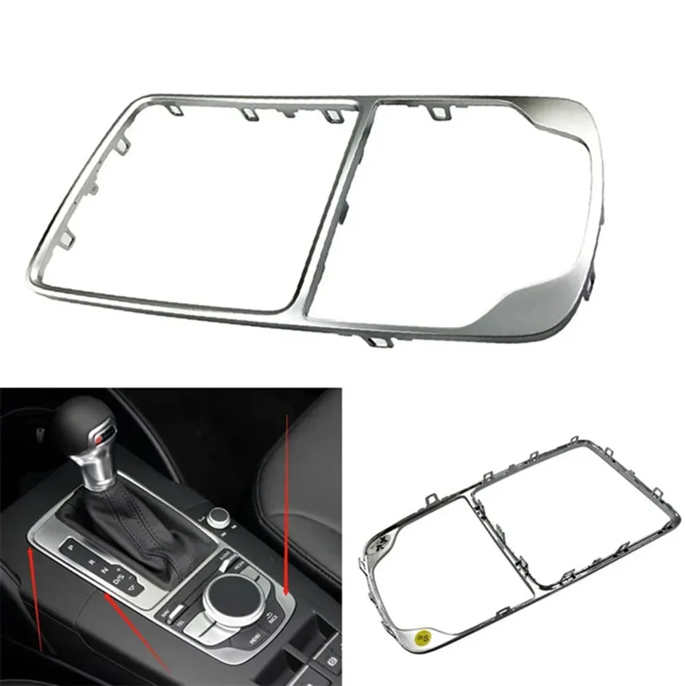 

Newest Sale Chrome Gear Shift Knob Frame Trim Front Console Panel For A3 14-20 OEM Number 8V0864260B3Q7 Car Accessories