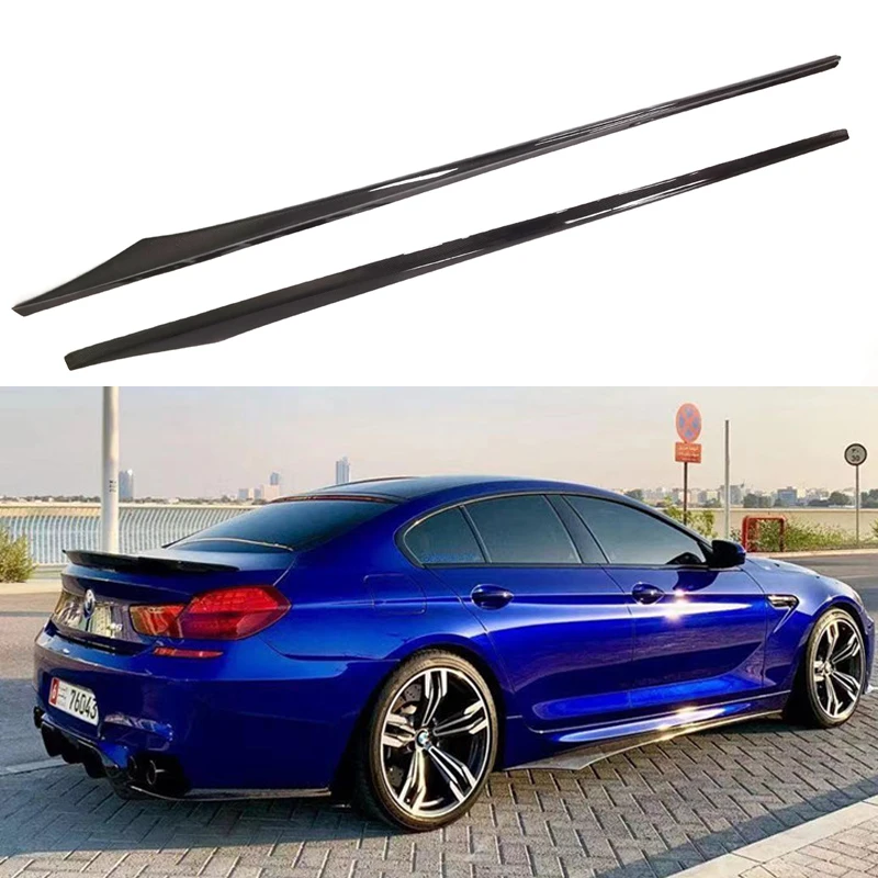 

V style carbon fiber side skirt for BMW 6 series F06 F12 F13 M6 2012-2016 two-door four-door sedan Auto parts