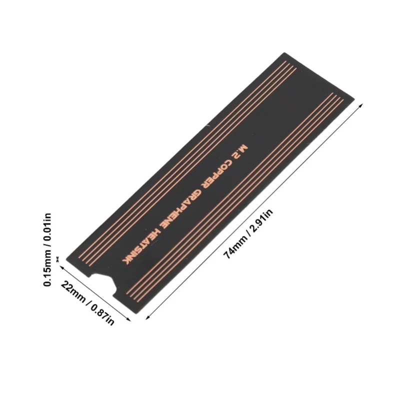 2pcs M.2 SSD Graphene Heatsink Dual Layer Professional NVMe Copper Graphene Heatsink For Laptop view 2