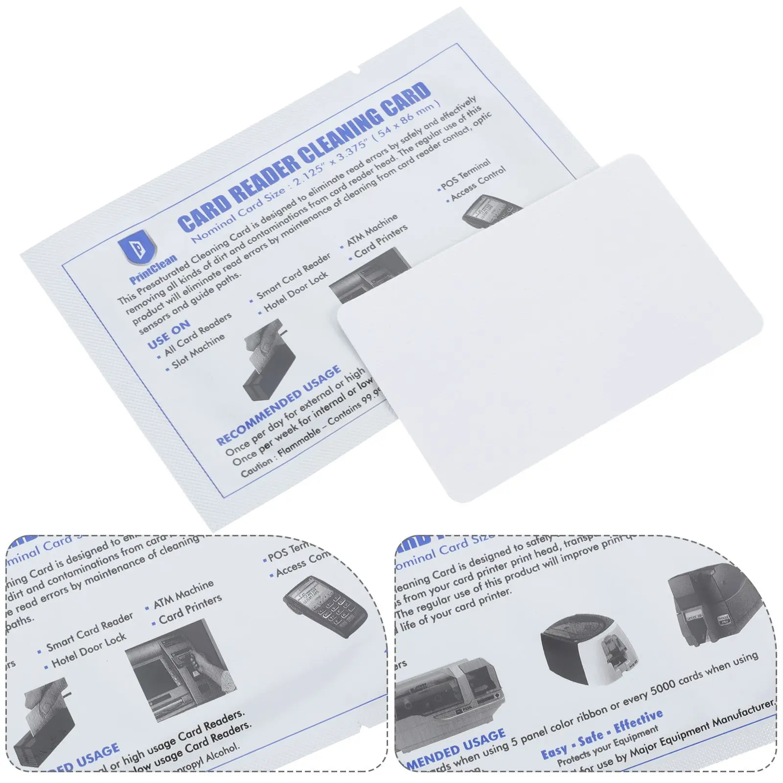 10 Pcs Cleaning Card Credit Cards Reader Terminal Cleaner Slot ATM Machine Tools Pvc Travel Reusable