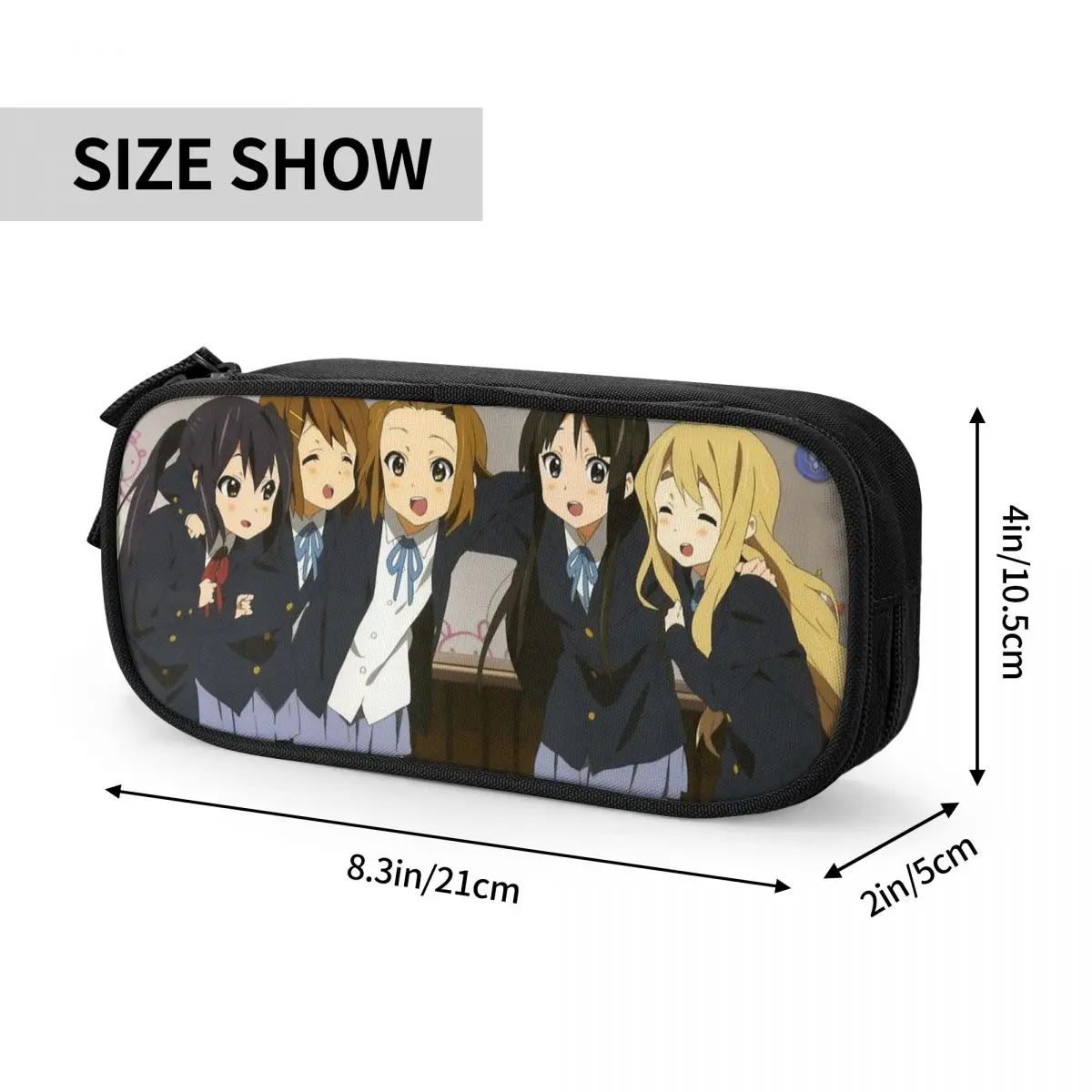 ك أون! اليابانية أنيمي مقلمة أكياس القلم طالب تخزين كبير الطلاب مدرسة هدية pencelcases