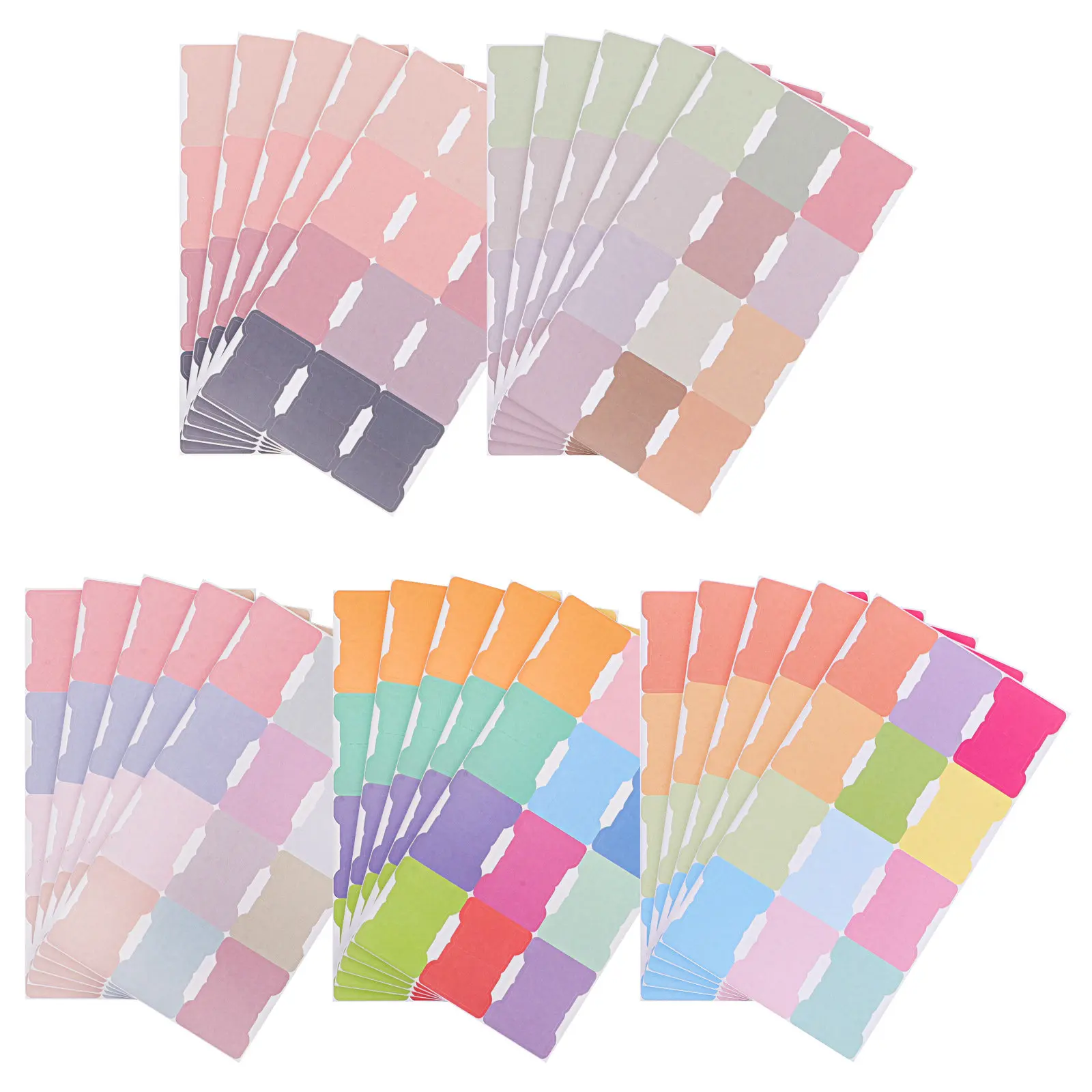 

5 Pcs Index Tabs for Files Flags Self-adhesive Blank Monthly Book Sticky Planner Colorful Stickers