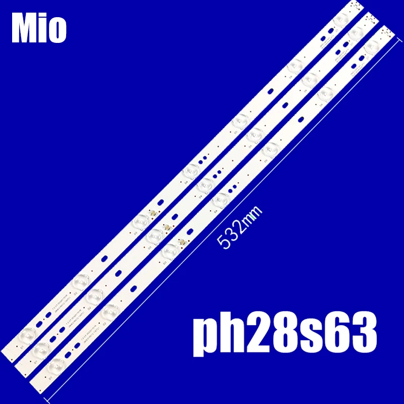 

New 5/10/15Kits 7LEDs 6V 532mm For Philco Ph28s63d Ph28s63 7.0.3.F.053201701R 280E01R012-130721 280D-LENS7SX3 DL0130529 A/4