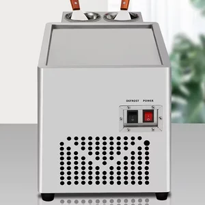 آلة صنع لفائف الآيس كريم المقلية التجارية ، آلة صنع الآيس كريم بالزبادي والزبادي والفواكه الكهربائية في تايلاند أعلى 10 مبيعات لآلة الآيس كريم التايلاندية - رقم 1