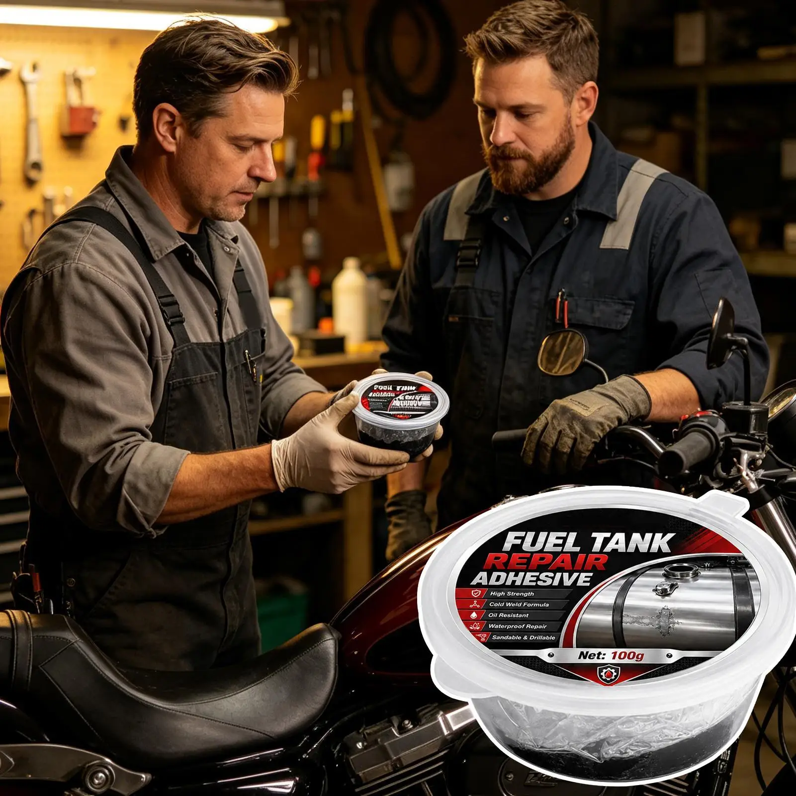 Gas Tank Repair Adhesive 100g Fast Bonding Oil Leak Sealant Gas And Water Tank Repair Adhesive For Truck Car Solar Heaters​