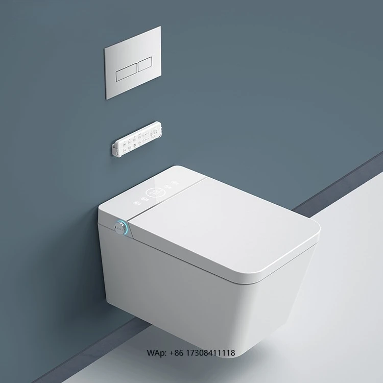 Electronic Automatic Inodoros tank Hidden Intelligent Wall Hung Toilet Bowl Bathroom Wall Mounted Intelligent Wc Smart Toilet