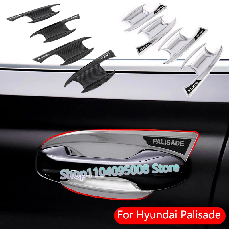 

For Hyundai Palisade 2020 2021 2022 2023 Door Handle Pull Side Door Handle Bowl Cover Cap Decoration Cover Trim Accessories