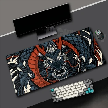 Large Gaming Mouse Pad Dragon Keyboard Mat Carpet HD Print Mousepad Computer Non-slip Rubber Big Desk Mat 900x400mm