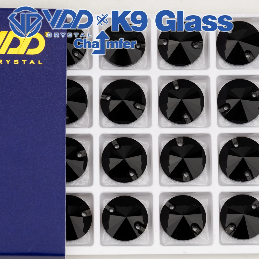 VDD Rivoli Mehrere Farben Top Qualität K9 Glas Nähen Auf Strass Kristall FlatBack Nähen Steine Für DIY Kleidungsstück Hochzeit Kleid – Detail 11