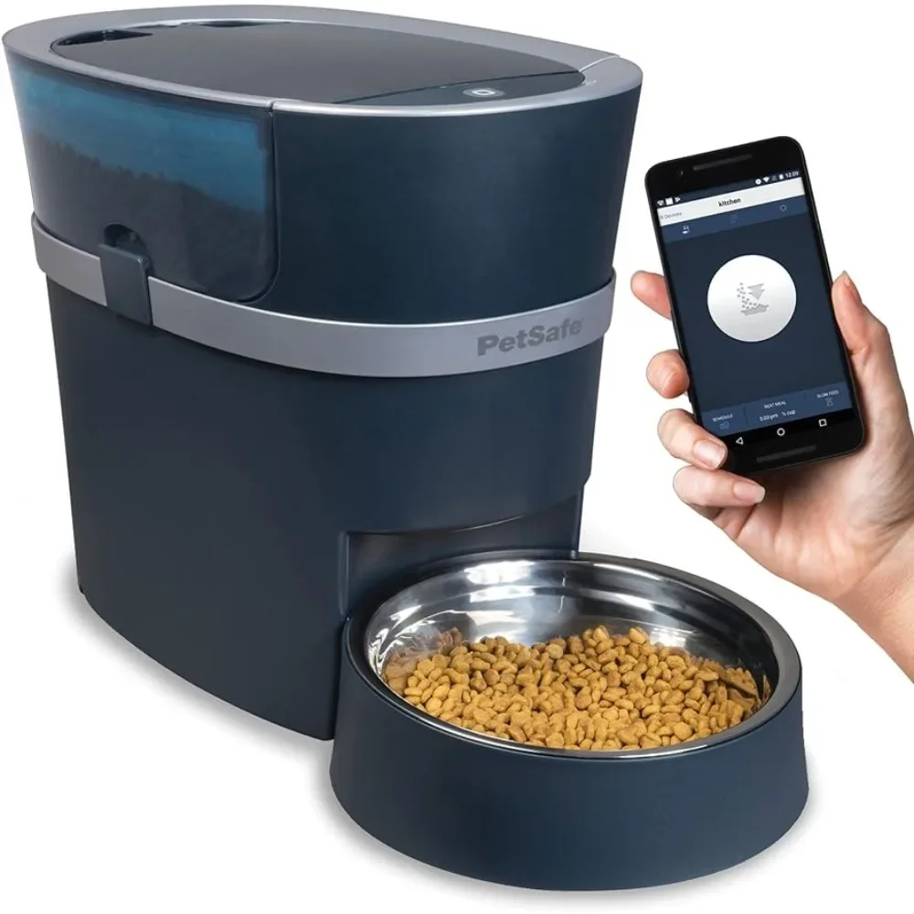 Smart Feed Automatic Dog and Cat Feeder - Smartphone - Wi-Fi Enabled for IPhone and Android Smartphones Water Troughs for Cats