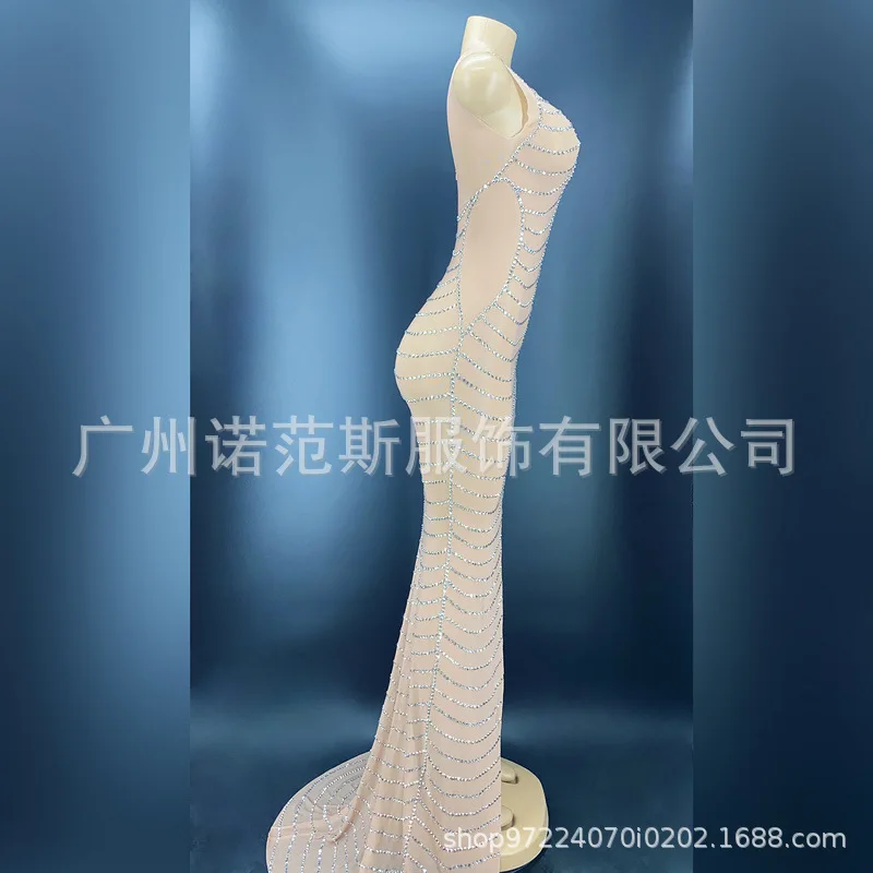 Women's Fashion High Waist Split Sleeveless Long Dress - Elegant For Evening & Commuter Wear Robe De Soiree Elegante Pour Femme