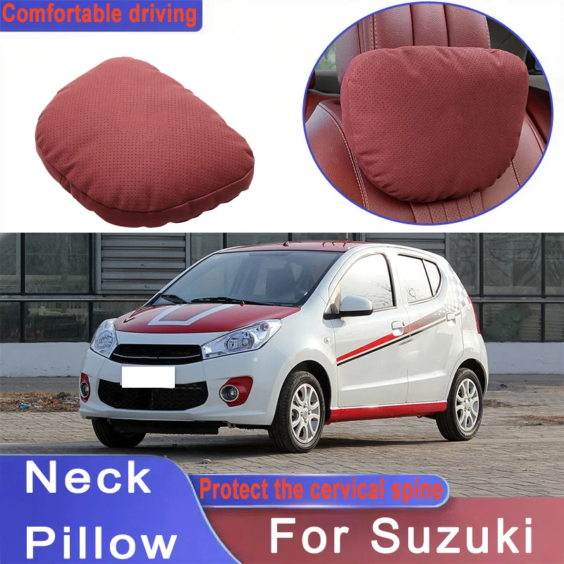 

Car Headrest Neck Support Seat Lumbar Cushion Neck Pillow For Suzuki Across Alto Baleno Grand Vitara Jimny Ignis SX4 Swift