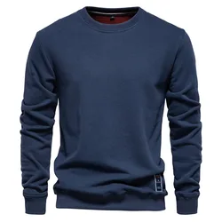 AIOPESON lo stesso stile autunno nuovo codice Euro maglione Casual commercio estero da uomo sciolto tinta unita girocollo tendenza copricapo