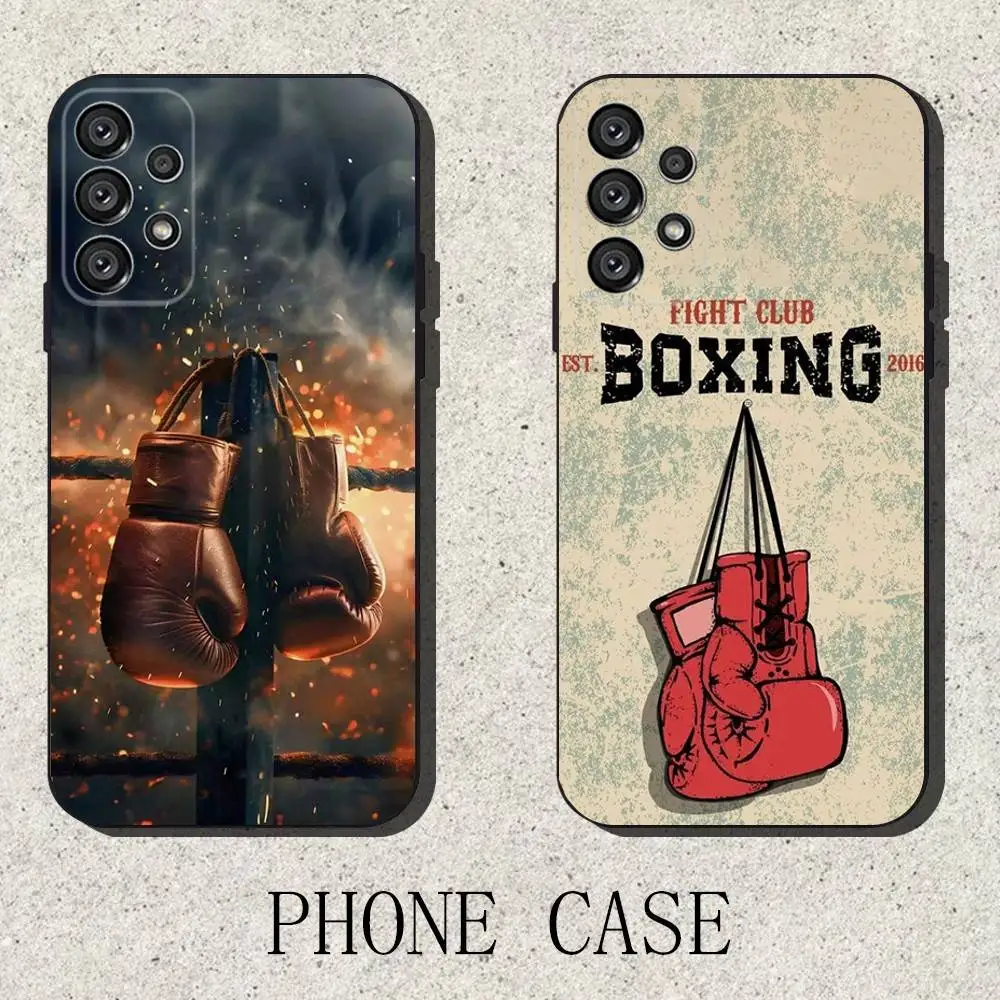 

Boxing Gloves Phone Case For Samsung S9,S10,S20,S10,S21,S25,S24,S23,Ultra,FE,Plus,Lite,Soft Silicone Black Cover