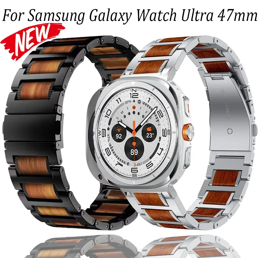 

Металлический ремешок из палисандра для Samsung Galaxy Watch Ultra 47 мм, удобный браслет из нержавеющей стали для Galaxy Watch 7 Ultra 2025 Band