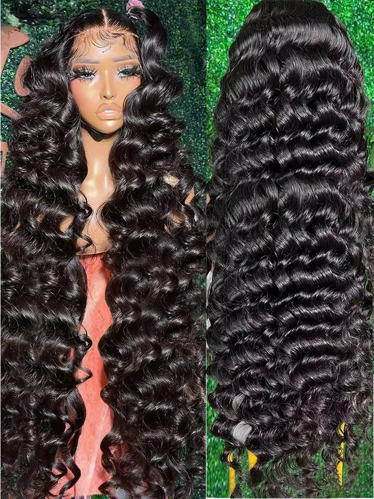 Parrucca a onde sciolte di densità 250 Parrucca per capelli umani 13x6 HD Parrucche anteriori in pizzo brasiliano 30 pollici 13x4 Parrucca frontale in pizzo a onde profonde per le donne