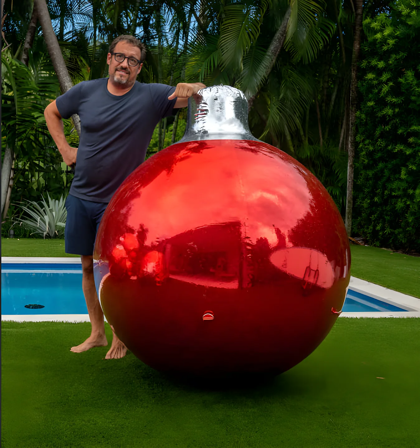 Balão de espelho gigante ao ar livre brilhante pvc bolas de natal inflável bola de espelho personalizado jumbo bola de natal ornamentos festa