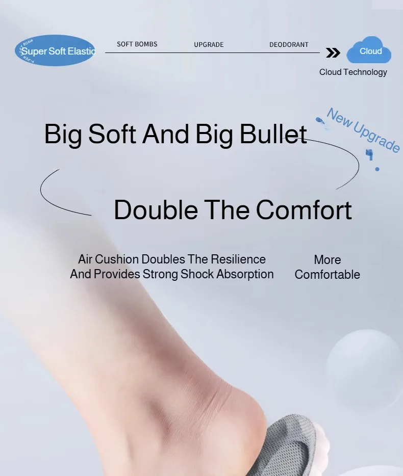 4D Cloud-Feel Höhenverstellbare Einlegesohlen PU-Sohle Weiche Dämpfung und Geruchsresistent – Ideal Unisex für Tägliches Sport- und Trainingseinsatz – Detail 4