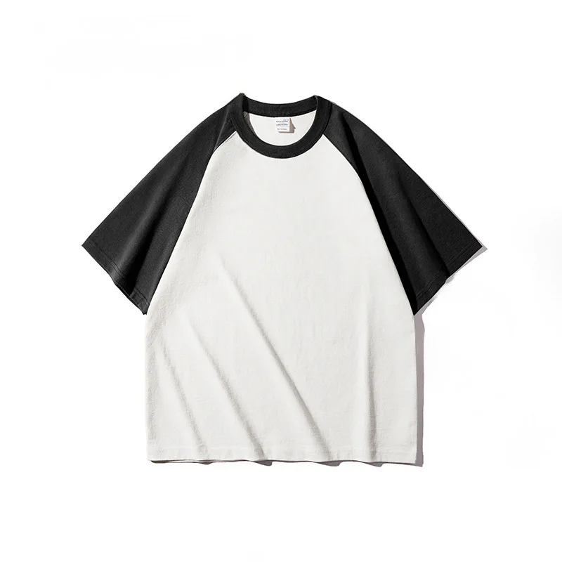 300G Cotton Heavyweight Raglan Short Sleeve Men'S Round Neck Casual Youth Summer Loose Fit-Shirt Custom Product