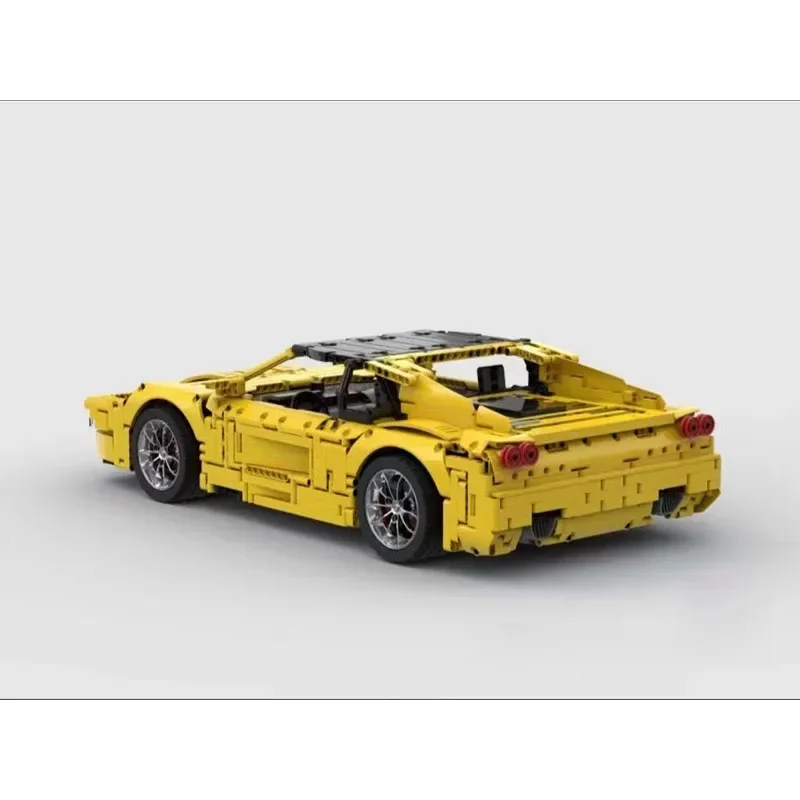 MOC-355GT Yellow Supercar Building Blocks Model for Children, Assembly Toy Gift, Famoso Designer, Aniversário, Fora de impressão, 2700 Peças, MOC-355GT