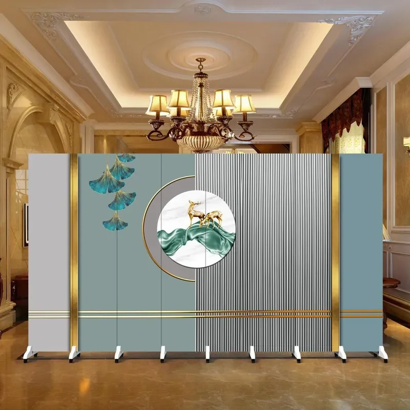 Modern Folding Room Divider Screen Portable Partition for Living Room Bedroom Entrance Hotel Restaurant Simple Mobile Baffle