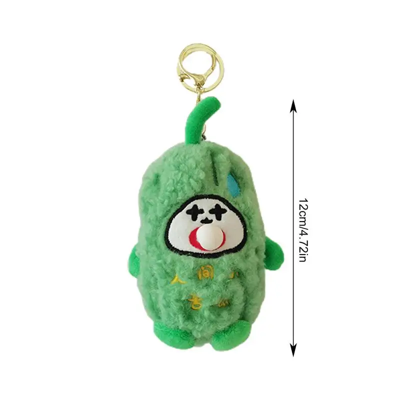 Pop Sleutelhanger Rugzak Groen Plushie Sleutelhanger Pluche Speelgoed Poppen Grappige Sleutelhanger Knuffel Dier Sleutelhanger Voor School Carnaval Beloningen