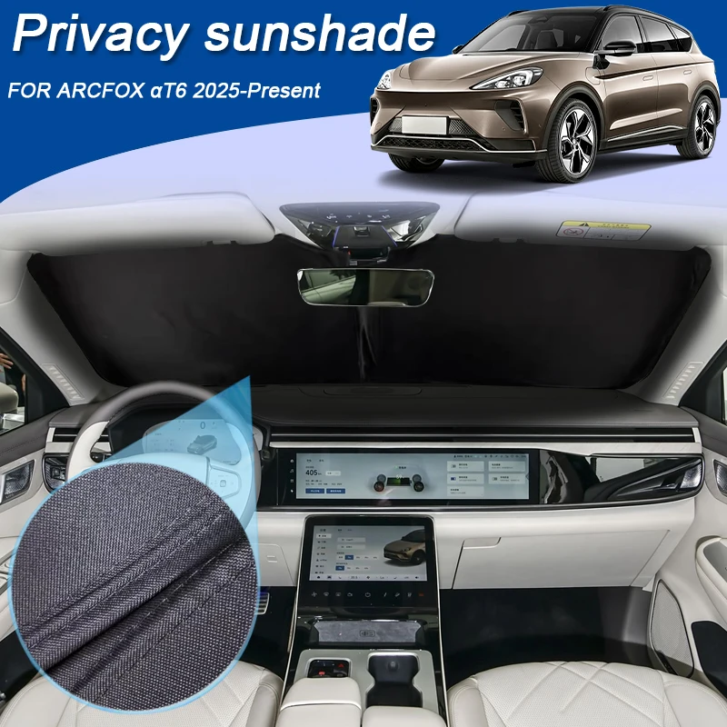

Автомобильный солнцезащитный козырек на черное окно для ARCFOX aT6, 2025 г., автоматическая защита от УФ-лучей, теплоизоляция, защитная крышка, аксессуар для интерьера