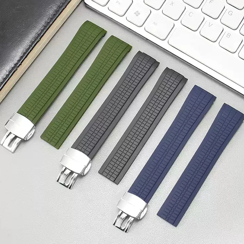 21mm PP Rubber Strap for Patek Philippe Grenade AQUANAUT Series 5167A/5168G Watch Strap Accessories