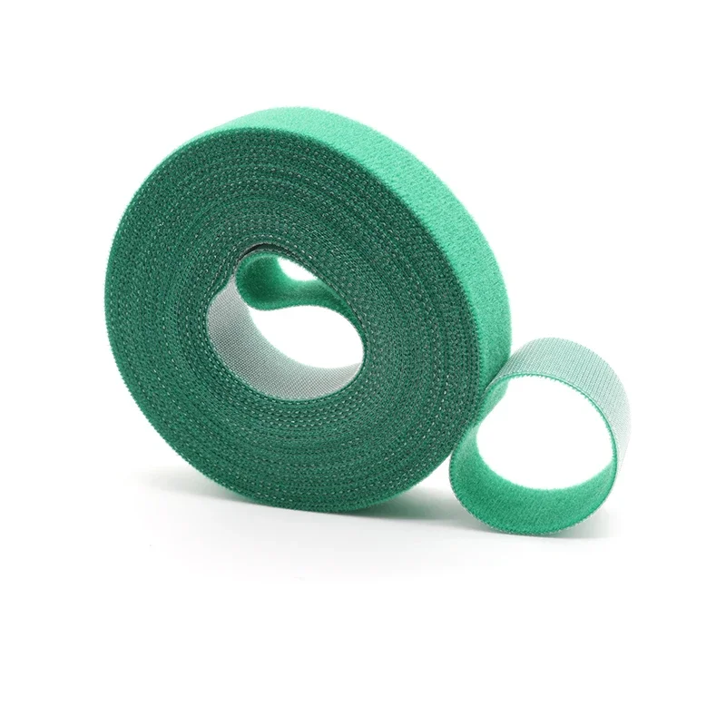 5m/roll Green Cable Ties Reusable Loop Bundle Self Adhesive Nylon Strap Organizer Clip Wire Holder Management Fastening Tape DIY