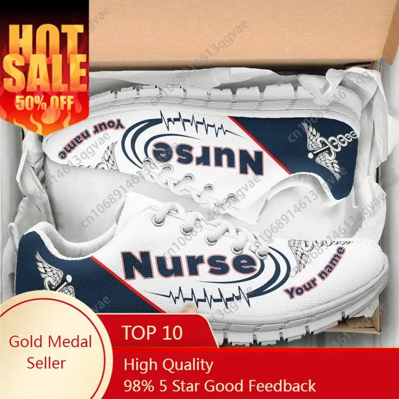 

Personalized Name Nurse Shoes, Nurse Sneakers, Medical Pattern Sneakers, Shoes For Nurses, Nurse Retirement Gifts, Christmas Gif