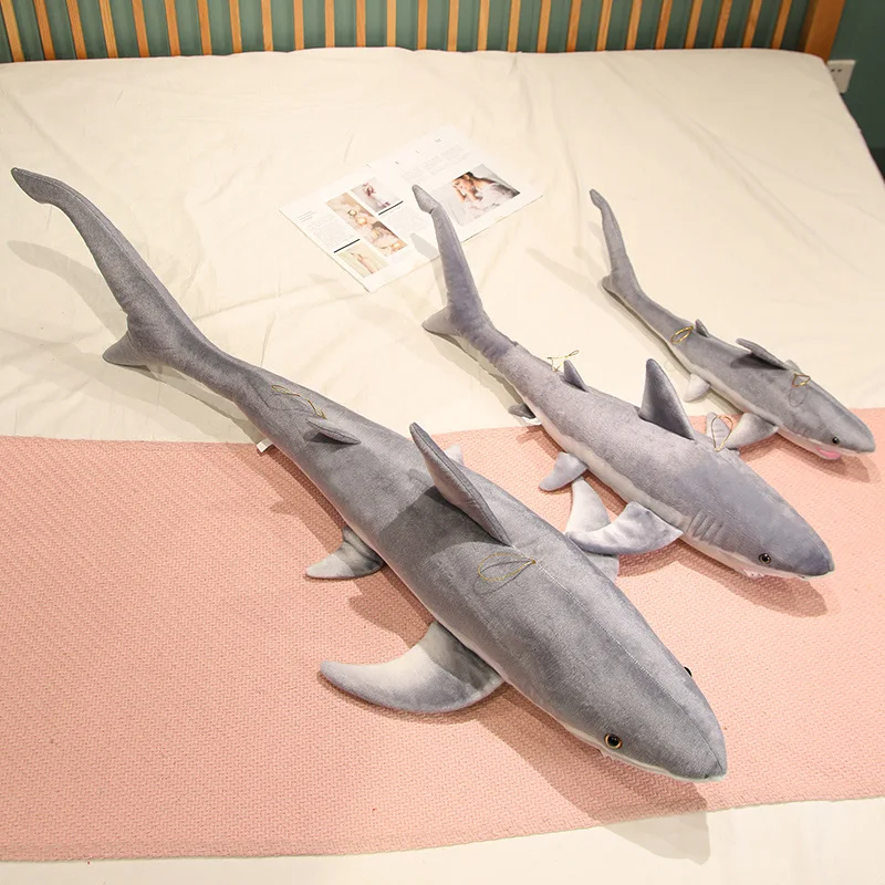 Peluche De Tiburón De 60 Cm | Juguete De Felpa Suave Para Niños Y Niñas | Ideal Para Decorar Cama, Sofá O Escritorio