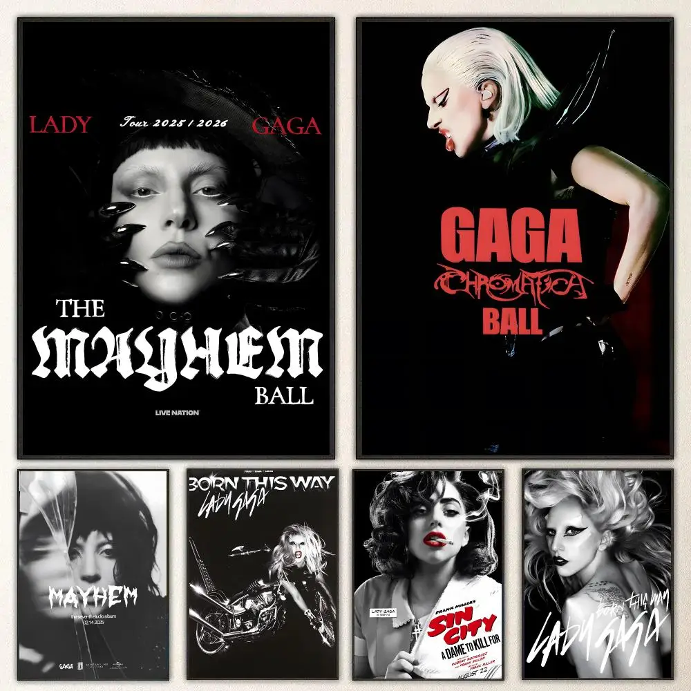 Singer Lady Gaga Poster High-definition  poster stickers, suitable for bedroom, living room, home decoration