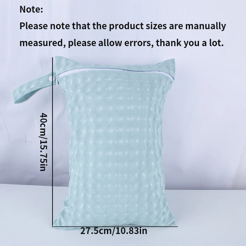 1 قطعة بولي Fabric النسيج حقيبة مبللة سهلة التنظيف قابل للغسل قابلة لإعادة الاستخدام حقيبة تغيير الحفاض تحمل كل الحقيبة بلون متعدد الاستخدام حقيبة الأم