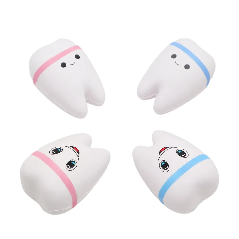 1PCS Teeth Shape Toy Slow Rising Stress for Children Cute Cartoon  Dentist Gift Antistress Dental Clinic Dentistry Promotional