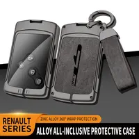 Funda de aleación de Zinc para llave de coche, carcasa Fob para Renault Duster, Captur, Clio, Logan, Megane 1, 2, 3, Koleos Scenic, Renault GT line