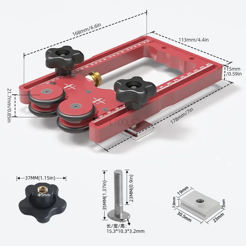 Imagem -06 - Estoque Ajustável Feather Loc Board Multi-purpose Clear-cut Anti Rebound Segurança Empurrando Ferramenta Auxiliar Guias-roller Guides